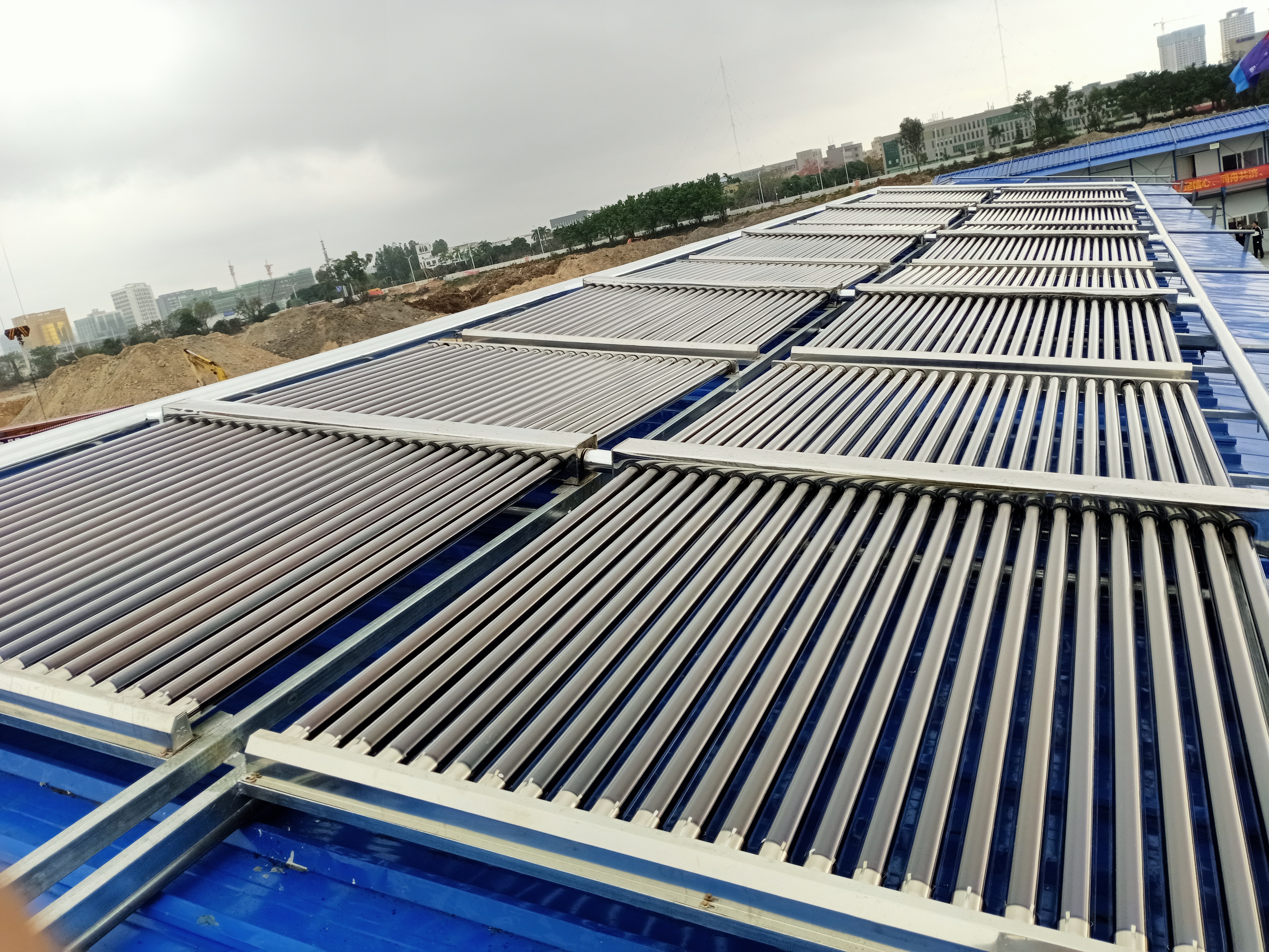 南通六建工地太阳能热水工程案例