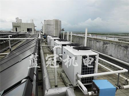 蓝冠机电空气能热水工程案例—三一重工工厂热水工程